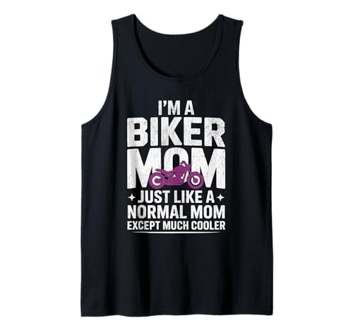 Biker-Mama wie eine Normale Mutter, Aber cooleres Lustiges Motorrad Tank Top von Biker Mom Design Apparel