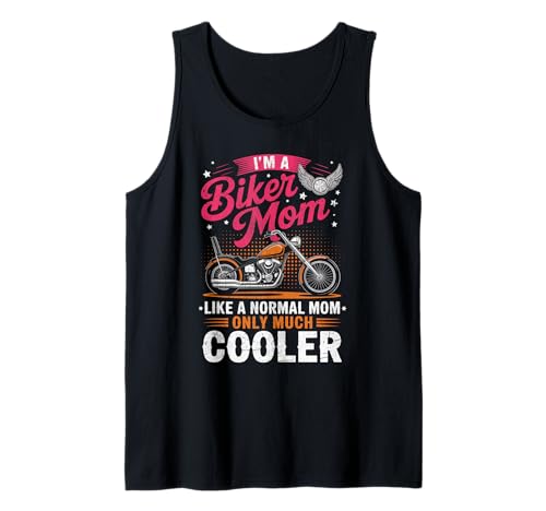 Biker-Mama wie eine Normale Mutter, Aber cooleres Lustiges Motorrad Tank Top von Biker Mom Design Apparel