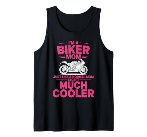 Biker-Mama wie eine Normale Mutter, Aber cooleres Lustiges Motorrad Tank Top von Biker Mom Design Apparel
