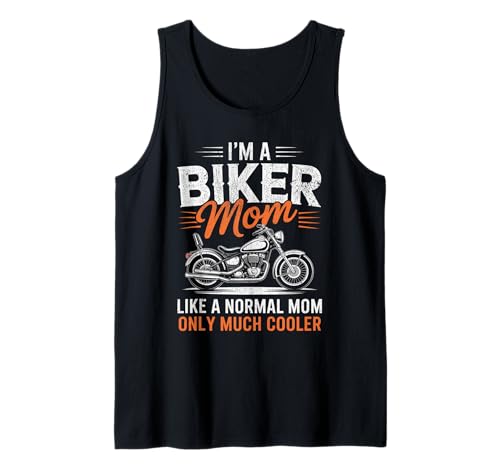 Biker-Mama wie eine Normale Mutter, Aber cooleres Lustiges Motorrad Tank Top von Biker Mom Design Apparel