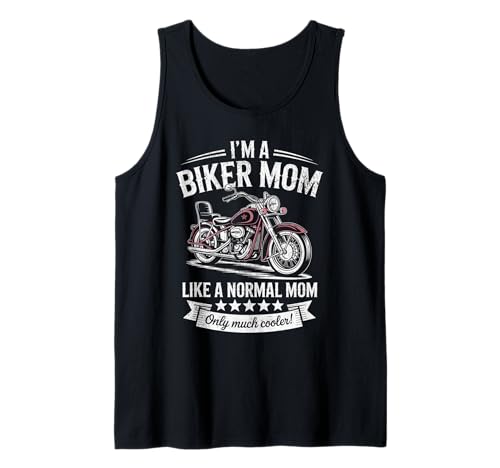 Biker-Mama wie eine Normale Mutter, Aber cooleres Lustiges Motorrad Tank Top von Biker Mom Design Apparel