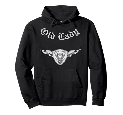 Old Lady Biker Rocker Frauen Pullover Hoodie Old Lady Biker Rocker Frauen Pullover Hoodie von Biker Motorrad Rocker Tees