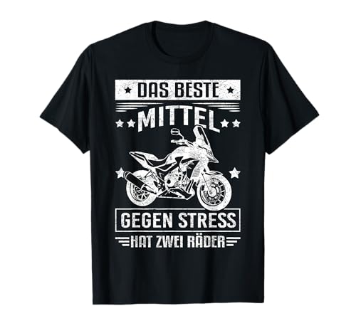 Biker Motorradfahrer Sprüche Geschenk Shop - Motorrad T-Shirt Schwarz Klein Klassische Passform Rundhals-Ausschnitt Kurzarm Männer von Biker Motorradfahrer Sprüche Geschenk Shop