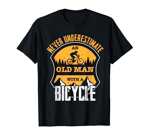 Alter Mann mit Fahrrad T-Shirt Opa Herren Männer Radfahrer von Biker Radler Fahrradfahrer Shirts