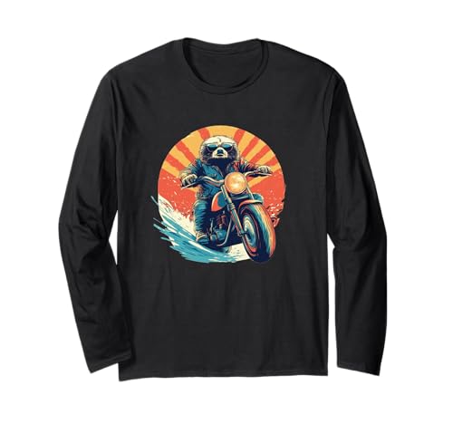 Cooles Motorrad Faultier Kostüm für Jungen und Mädchen Langarmshirt Cooles Motorrad Faultier Kostüm für Jungen und Mädchen Langarmshirt von Biker Sloth