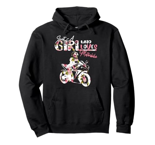 Just A Girl Who Loves Motorbike Floral Woman Biker Lover Pullover Hoodie Just A Girl Who Loves Motorbike Floral Woman Biker Lover Pullover Hoodie von Biker Vacations Costume