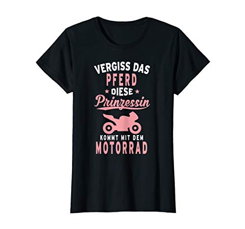 Damen Pferd Prinzessin Motorrad Motorradfahrerin Lustig T-Shirt Damen Pferd Prinzessin Motorrad Motorradfahrerin Lustig T-Shirt von Bikerin Motorrad Geschenk