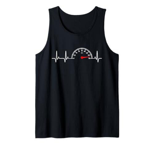 Herren Tacho Herzschlag Motorrad Autos Hochgeschwindigkeitsfahren Herren Tank Top von Bikers Cars Speed Lovers Apparel