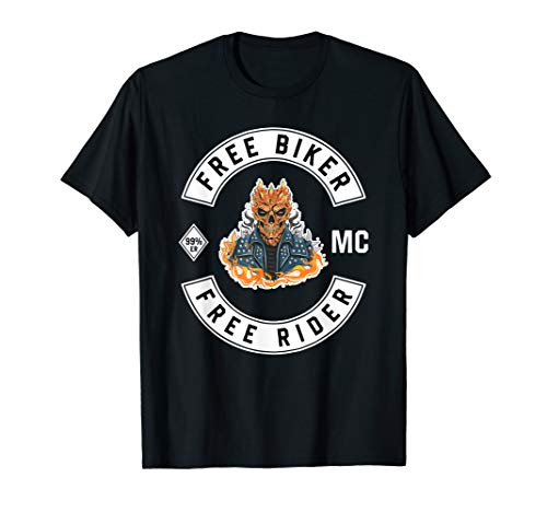 Herren Free Biker Free Rider MC Bikershirts Biker T-Shirt von Bikershirts