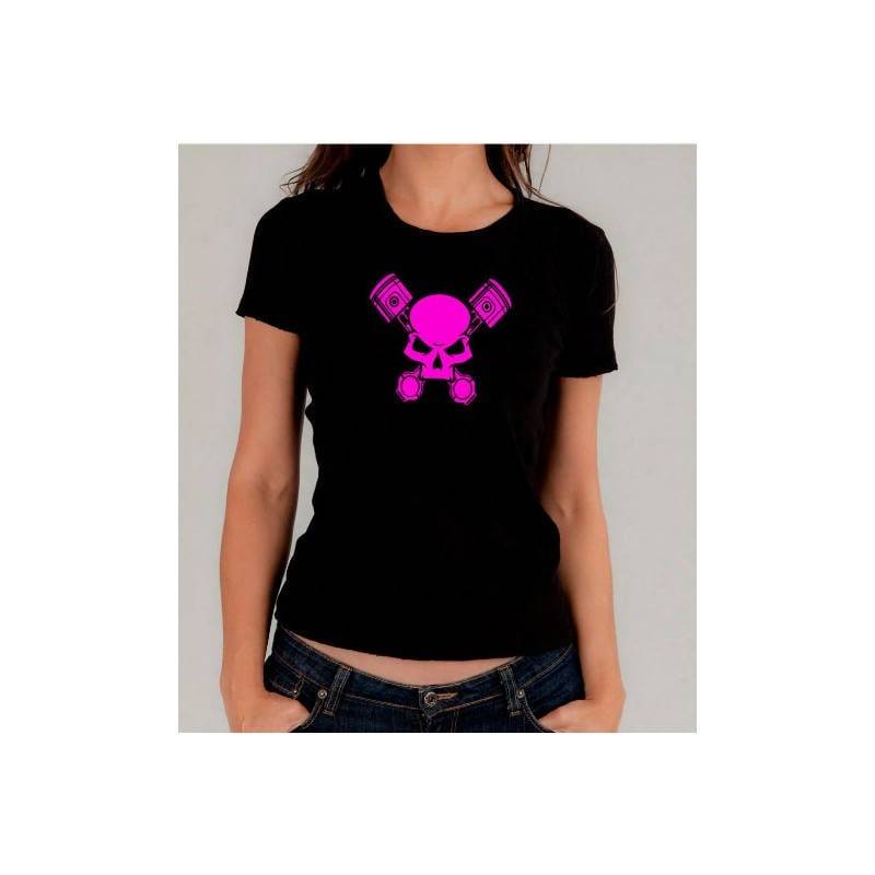 Skull Pistons T-Shirt Für Damen von Bikerstudio