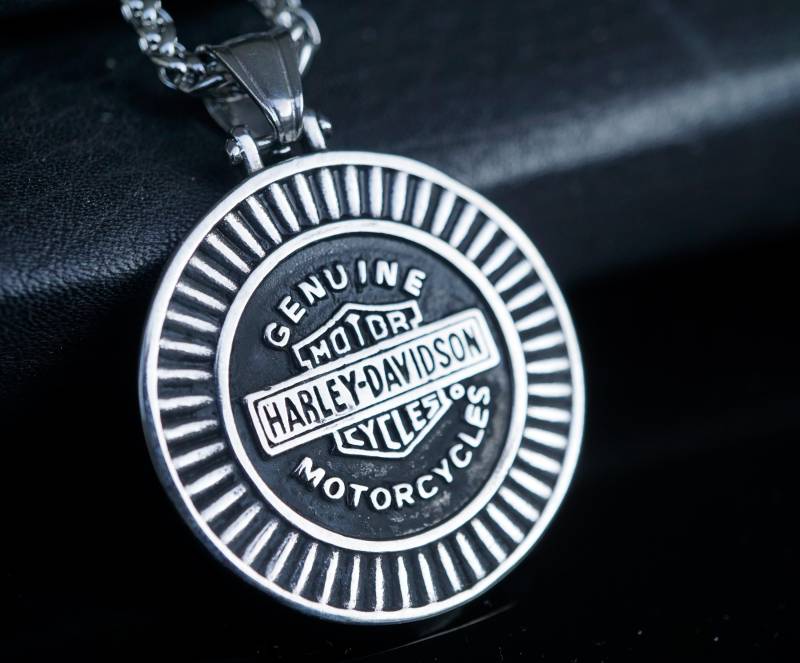 Biker Harley Davidson Hd Spinning Kette Anhänger Pendant Neu Edelstahl Schmuck Jewelry Silbern von BikerworldCo