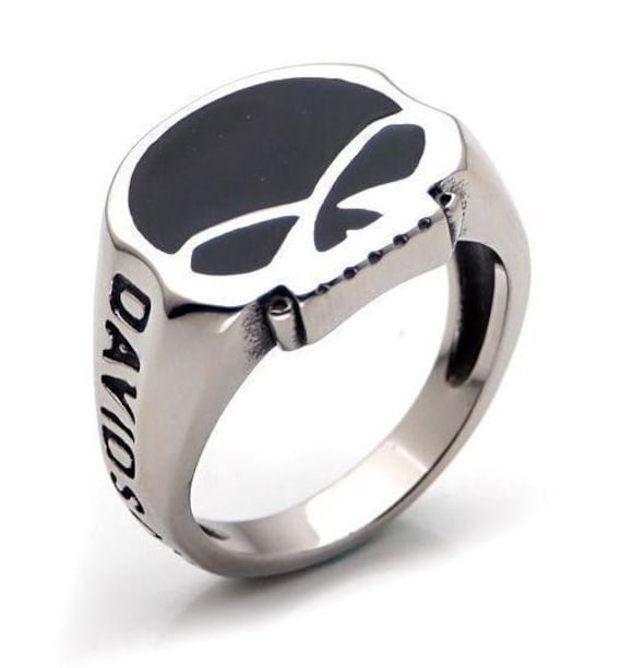 Harley Davidson Biker Black Onyx Skull Edelstahl Ring Schmuck Jewelry 7-14 Silbern Neu Harley Davidson Biker Black Onyx Skull Edelstahl Ring Schmuck Jewelry 7-14 Silbern Neu von BikerworldCo