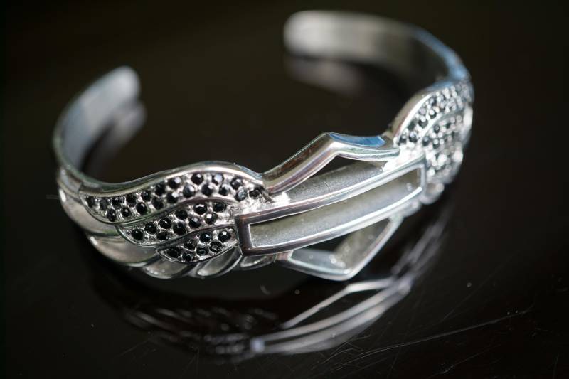 Harley Davidson Damen Biker Edelstahl Bar & Shield Strass Armband Armreif Bracelet Schmuck Jewelry Steel Neu Silbern Schwarz Harley Davidson Damen Biker Edelstahl Bar & Shield Strass Armband Armreif Bracelet Schmuck Jewelry Steel Neu Silbern Schwarz von BikerworldCo