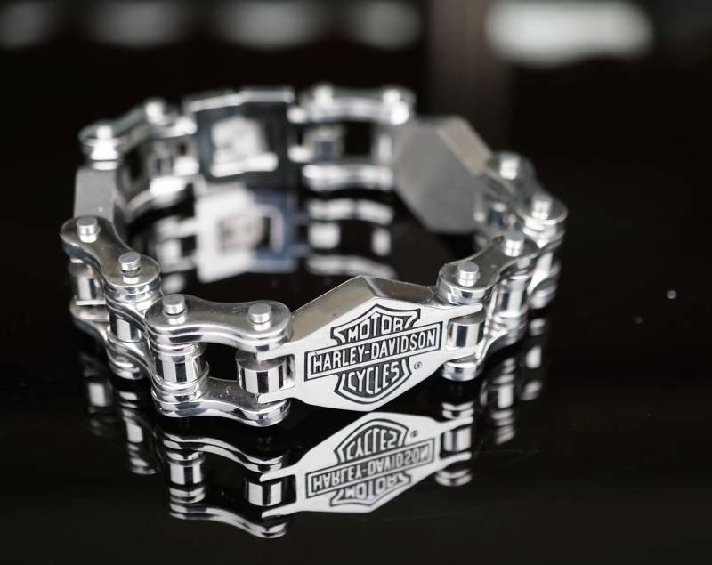 Herren Biker Edelstahl Bar & Shield Harley Davidson Armband Bracelet Jewelry Steel Neu von BikerworldCo