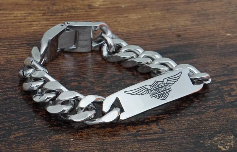 Herren Biker Edelstahl Bar & Shield Wings Harley Davidson Armband Bracelet Schmuck Jewelry Steel Neu 23cm Herren Biker Edelstahl Bar & Shield Wings Harley Davidson Armband Bracelet Schmuck Jewelry Steel Neu 23cm von BikerworldCo