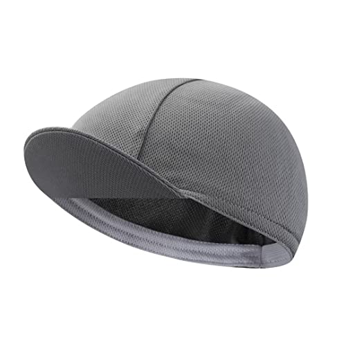 BikingBros Grey Cycling Cap - Polyester Men's Cycling Hat-Under Helmet - Cycling Helmet Liner Breathable&Sweat Uptake，A6，One Size von BikingBros