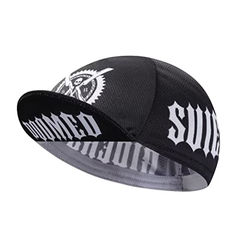 BikingBros Skull Cycling Cap - Polyester Skeleton Cycling Hat-Under Helmet - Funny Cycling Helmet Liner Breathable&Sweat Uptake One Size von BikingBros