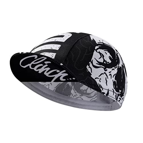 BikingBros Skull Cycling Cap - Polyester Skeleton Cycling Hat-Under Helmet - Funny Cycling Helmet Liner Breathable&Sweat Uptake One Size von BikingBros