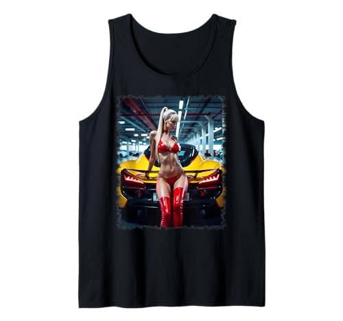 Bikini Babe T-Shirt - Sexy Blond Babe mit exotischem Auto Tank Top Bikini Babe T-Shirt - Sexy Blond Babe mit exotischem Auto Tank Top von Bikini Babe Tshirts For Men by NSPART