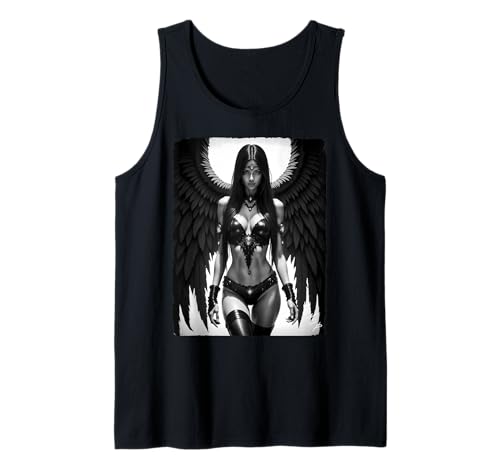 Bikini Babe T-Shirt - Sexy Brunette Fallen Angel #2.5 cm B&W Tank Top Bikini Babe T-Shirt - Sexy Brunette Fallen Angel #2.5 cm B&W Tank Top von Bikini Babe Tshirts For Men by NSPART