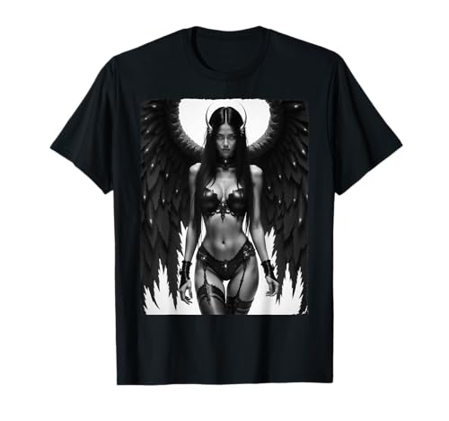 Bikini Babe T-Shirt - Sexy Brunette Fallen Angel #5.1 cm B&W T-Shirt Bikini Babe T-Shirt - Sexy Brunette Fallen Angel #5.1 cm B&W T-Shirt von Bikini Babe Tshirts For Men by NSPART