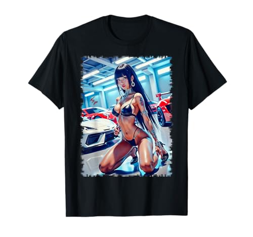 Bikini Babe T-Shirt – Sexy asiatisches Baby mit exotischen Autos #1 T-Shirt Bikini Babe T-Shirt – Sexy asiatisches Baby mit exotischen Autos #1 T-Shirt von Bikini Babe Tshirts For Men by NSPART