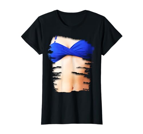 Fake Bikini Model Topmodel Körper T-Shirt von Bikini Oberkörper Topmodel Model