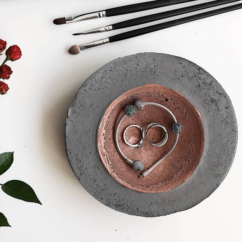Ringschale Rose Gold Rosa Kupfer Organizer Beton Schmuck Schale Ring Halter Schmuckringe-Platte-Weihnachts-Geschenk Für Sie Ringschale Rose Gold Rosa Kupfer Organizer Beton Schmuck Schale Ring Halter Schmuckringe-Platte-Weihnachts-Geschenk Für Sie von BiletinShop
