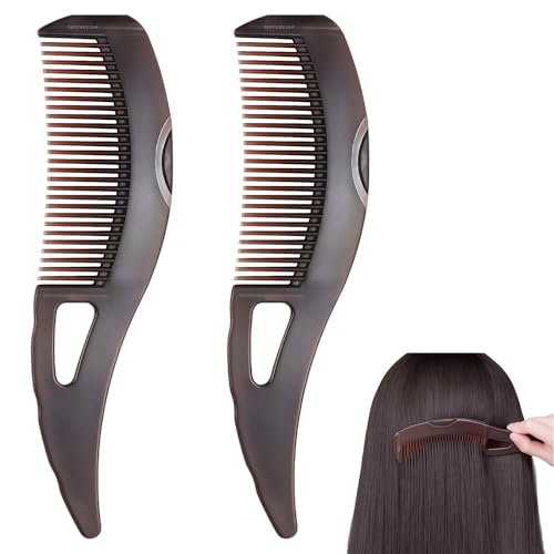 2 Stück Haarkamm, Schuppenkamm mit Griff, Sleek Bun Bürste, Scalp Massager mit Selbstreinigenden Hohlen, Haarkämme für Frauen Männer Entfernung von Schuppen und Schmutz 2 Stück Haarkamm, Schuppenkamm mit Griff, Sleek Bun Bürste, Scalp Massager mit Selbstreinigenden Hohlen, Haarkämme für Frauen Männer Entfernung von Schuppen und Schmutz von Biliant