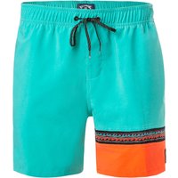 BILLABONG Herren Boardshorts blau Mikrofaser unifarben,Mit Prints von Billabong