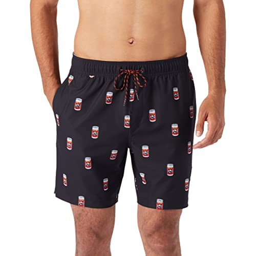 Billabong Herren Simpsons DUFF LAYBAC Überwurf für Schwimmbekleidung, Schwarz und silberfarben, L von Billabong