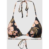 Billabong Bikini-Oberteil mit floralem Muster Modell 'HOOKED ON TROPICS' in Black, Größe L von Billabong