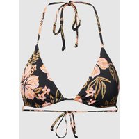 Billabong Bikini-Oberteil mit floralem Muster Modell 'HOOKED ON TROPICS' in Black, Größe S von Billabong