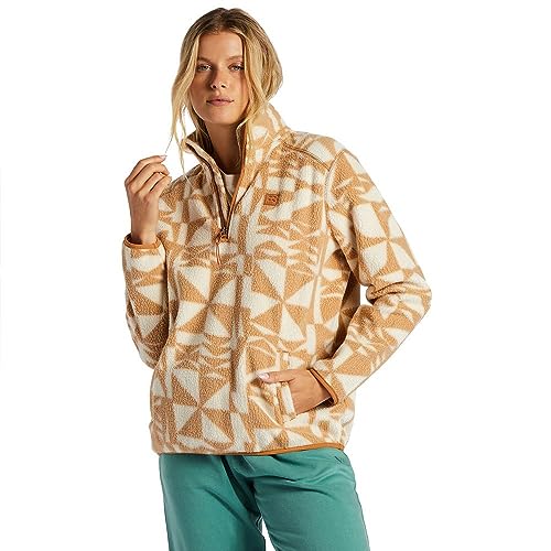 Billabong Boundary - Mock Neck Fleece - Fleece mit halbem Reißverschluss - Frauen - M - Beige von Billabong