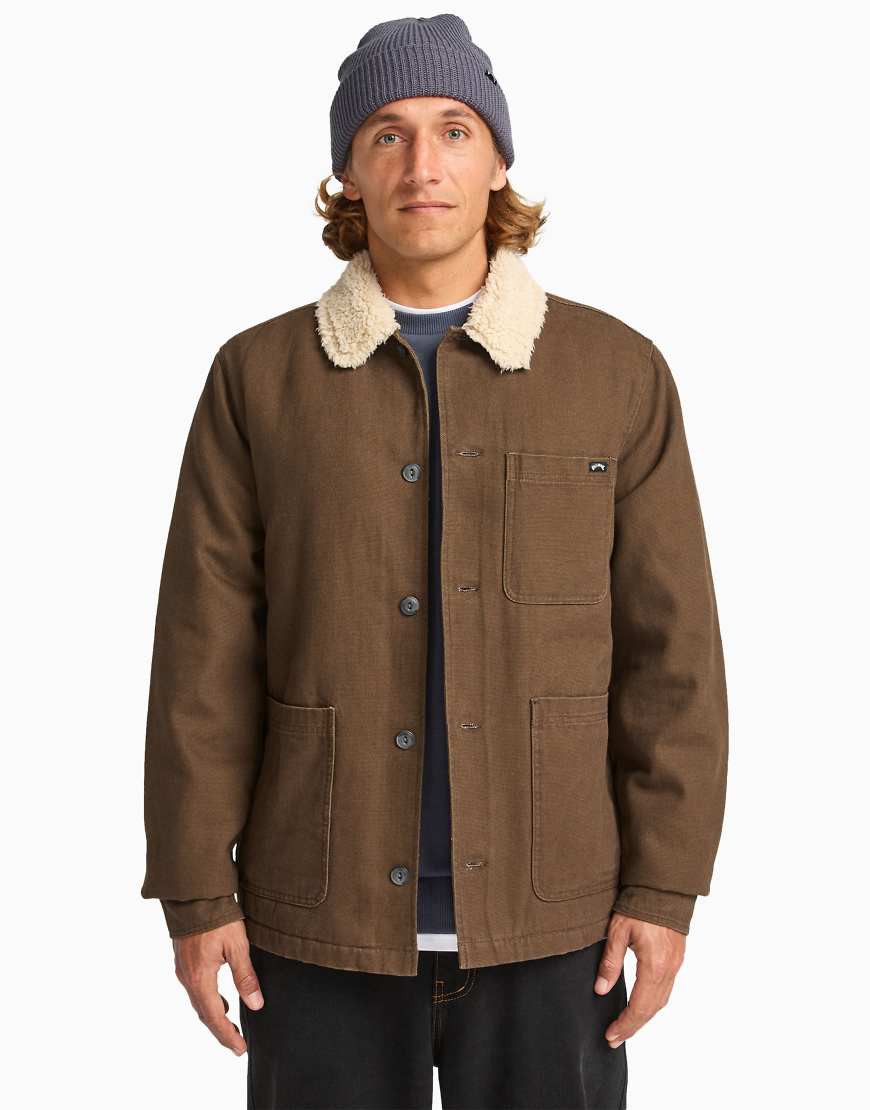 Billabong - Chore Sherpa - Arbeitsjacke in Braun mit Sherpa-Futter-Brown von Billabong