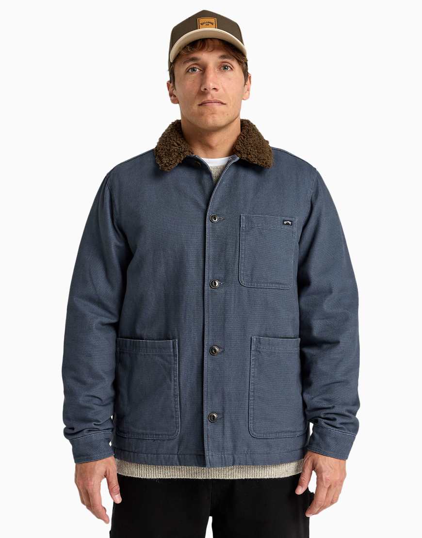 Billabong - Chore Sherpa - Arbeitsjacke in Schwarz mit Sherpa-Futter von Billabong