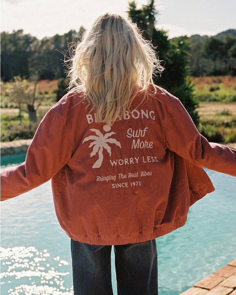 Billabong Cordjacke Chill Time - Kordjacke für Frauen Stickerei auf dem Rücken von Billabong