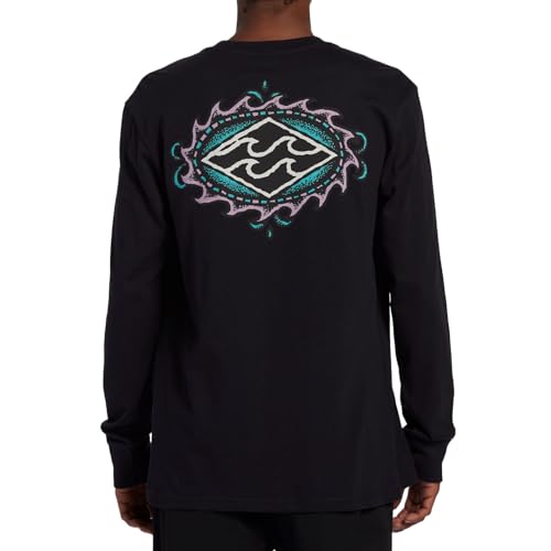 Billabong Crayon Wave - Long Sleeve T-Shirt for Men - Longsleeve - Männer - L - Schwarz von Billabong