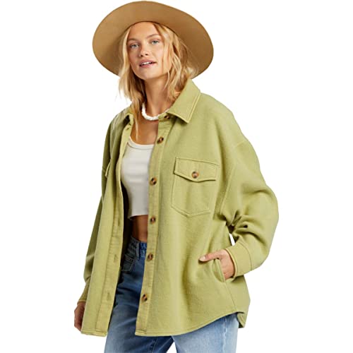 Billabong Damen Any Time Shacket Sweatshirt, Avocado, S von Billabong