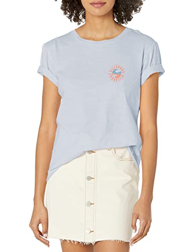 Billabong Damen Hochwertiges kurzen Ärmeln T-Shirt, Ice Blue Upside Down, Groß von Billabong