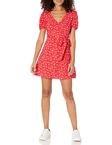 Billabong Damen Hot Tropics Mini-Wickelkleid Lässiges Kleid, Rot/Ausflug, einfarbig (Getaway Solids), X-Klein von Billabong
