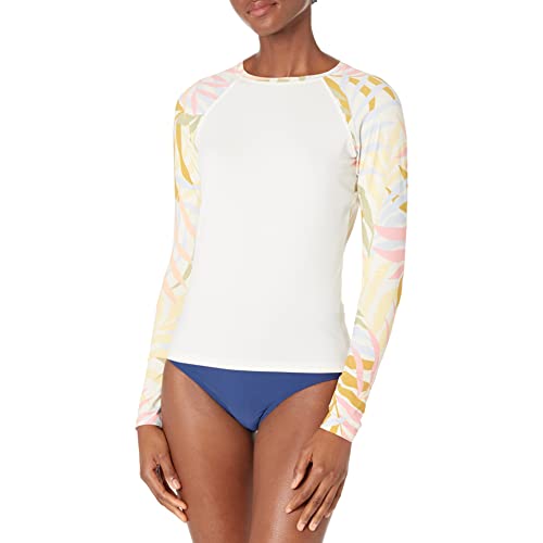 Billabong Damen Klassischer Langarm-Rashguard, Salzkristalldruck, Large von Billabong