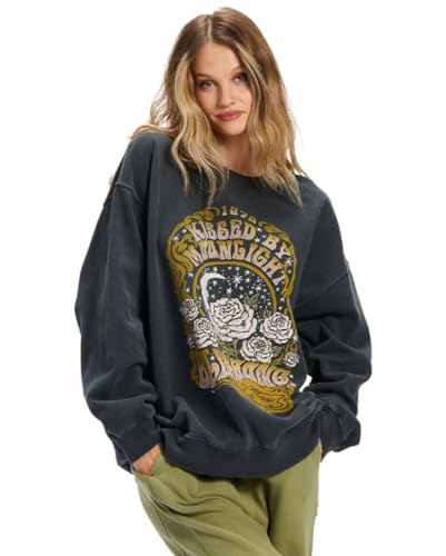 Billabong Damen Ride in Oversized Rundhals Sweatshirt, Schwarzer Sand 2, M von Billabong