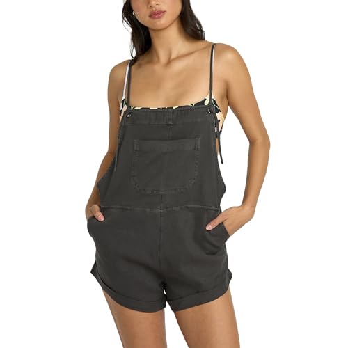 Billabong Damen Wild Pursuit Kurzer Overall Lässige Shorts, Mattschwarz, X-Large von BILLABONG