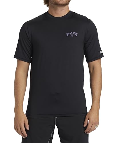 Billabong Herren Arch Loose Fit Short Sleeve Rashguard 50+ Uv Protection Rash-Guard-Shirt, Schwarz, XXL von Billabong