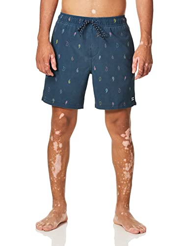 Billabong Herren Elastische Taille Stretch Sundays Layback Swim Short Trunk 43,2 cm Außennaht Boardshorts, dunkelblau, L von Billabong