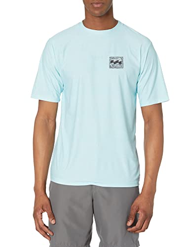 Billabong Herren Klassisches Rashguard Surf T lockerer Passform, kurzärmelig Rash-Guard-Shirt, Kreide Wave Coastal, M von Billabong