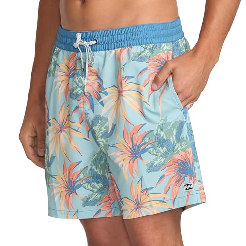 Billabong Herren Sundays Layback Elastic Waist 17 Inch Swim Trunks Badehose, Blau (Cool Blue), Large von Billabong