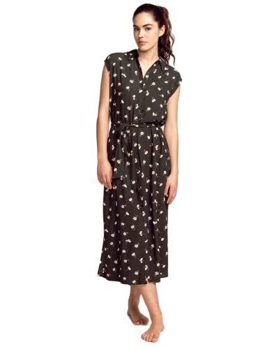 Billabong Little Flirt - Midi Shirt Dress for Women - Midi-Hemdkleid - Frauen - XL - Schwarz von Billabong