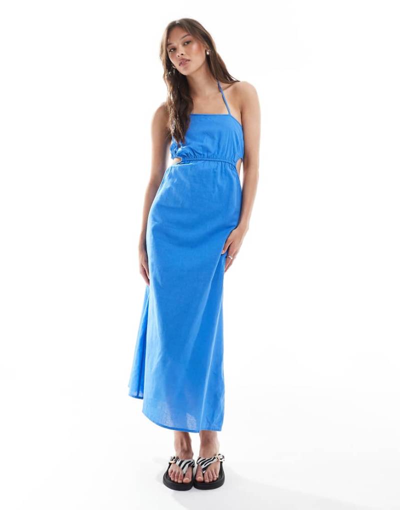 Billabong - Maxi-Strandkleid in True Blue mit One-Shoulder-Träger und Cut-out-Design-Blau von Billabong
